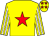 Yellow, red star, yellow and white striped sleeves, yellow cap, red stars (The Coyne Family)