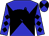 Blue, black diablo, black horses head, black diamonds on sleeves (J Crumley Racing, Llc)