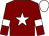 Maroon, white star & armlet, white cap (Gigginstown House Stud)
