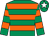 Emerald Green & Orange Hooped, emerald green cap, white star (John P McManus)