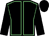 Black, light green seams, black sleeves and cap (Mr N G H Ayliffe)