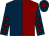 Dark blue and maroon (halved), dark blue sleeves, maroon stars, dark blue cap, maroon star (Mr Neil Hutley)