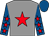 Grey, red star, royal blue sleeves, red stars, royal blue cap (C P S Syndicate)