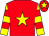 Red, yellow star, yellow and red hooped sleeves, red cap, yellow star (Hankers And Maccas)