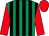 Emerald green and black stripes, red sleeves and cap (The Wheatsheafs)
