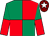 EMERALD GREEN and RED (quartered), halved sleeves, MAROON cap, WHITE star (Mr John Reddington)