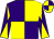 PURPLE and YELLOW (quartered), diabolo on sleeves, YELLOW and PURPLE quartered cap (Avery, Hodges, Moorhead, Collins & Prt)