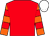 Red, orange and red hooped sleeves, white cap (The Knights Of Pleasure)