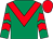 Emerald green, red chevron, chevrons on sleeves, red cap (G & L Handley And M & C Hardcastle)