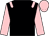 Black, pink epaulets, sleeves and cap (Mrs D Buckett)