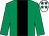 Emerald green, black stripe, white cap, emerald green stars (Proudley And Whymark Partnership)