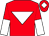 Red, white inverted triangle, white & red halved sleeves, red cap, white diamond (Corran Racing Syndicate)