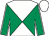 Emerald green & white diabolo, white seams on sleeves, white cap (P & J Syndicate)