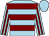 Light blue, maroon hoops, striped sleeves, light blue cap (The Burling Family Ltd)