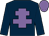 Dark blue, mauve cross of lorraine, mauve cap (Alan Baxter & Brian Hall)
