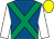 Royal blue, emerald green cross sashes, white sleeves, yellow cap (Frank J Lynch & Michael Hartnett)