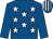 Royal blue, white stars, royal blue sleeves, striped cap (Conor Hughes)