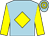 Light blue, yellow diamond & sleeves, hooped cap (C P Magnier)