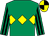 Emerald green, yellow triple diamond, emerald green and black striped sleeves, yellow and black quartered cap (Mr S Price)