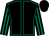 Black, emerald green seams, striped sleeves, black cap (Martingrayracing)