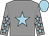 Grey, light blue star, grey sleeves, light blue stars and cap (Miss Melanie Anderson)