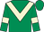 Emerald green, beige chevron and armlets (Mr C Tague)