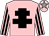 Pink, black cross of lorraine, striped sleeves, pink cap, grey star (Mr W H Eastwood And Mr N Kent)