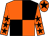 Orange and black (quartered), orange sleeves, black stars, orange cap, black star (One For Luck Racing Syndicate)