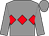 Grey, red triple diamond, grey cap (Tuesday Night Syndicate)