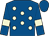 Royal blue, beige spots, beige armlet, royal blue cap (Room For One More Syndicate)