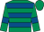 Emerald green & royal blue hoops, royal blue armlet, emerald green cap (Maurice Walsh (Waterford))