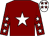 Maroon, white star, white stars on sleeves, white cap, maroon stars (S Prendeville)