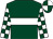 Dark green, white hoop, checked sleeves, quartered cap (Exors Of The Late Mr P L Hart)