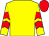 Yellow, red chevrons on sleeves, red cap (J P Walsh)