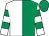 Emerald green & white halved, white & emerald green hooped sleeves, emerald green cap (Michael Hannon & James McNamara)