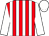Red & white stripes, white sleeves & cap (J J Ferris)