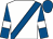 White, royal blue sash, royal blue sleeves, white armlet, royal blue cap (Jiver Syndicate)