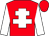 Red, white cross of lorraine & sleeves, red cap (Mrs K Browne)