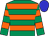 Emerald green & orange hooped, blue cap (John P McManus)