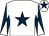White, dark blue star, dark blue and white diabolo on sleeves, white cap, dark blue star (Mr Olly Williams)