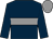 Dark blue, grey hoop, grey cap (John Livock & Nat Lacy)