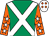 Emerald green, white cross belts, orange sleeves, white stars, white cap, orange diamonds (M&O Construction & Civil Engineering L)
