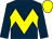 Dark blue, yellow chevron hoop, yellow cap (Exors Of The Late Lady Rothschild)