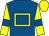 Royal blue, yellow hollow box, yellow sleeves, royal blue armlets, yellow cap (Mr F Butler)