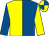Royal blue & yellow halved, quartered cap (Barry Potts & Patrick G Walsh & Michael J Mulligan)