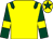 Yellow, dark green epaulets, dark green sleeves, yellow armlets, yellow cap, dark green star (Mr A Taylor)