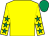 Yellow, emerald green stars on sleeves, emerald green cap (Wellington Thoroughbred Racing 1)