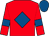 Red, royal blue diamond, armlets and cap (D Pain & Sons)