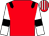 Red, black epaulets, white sleeves, black armlets, red and white striped cap (Thefiftyshadesofneigh Syndicate)