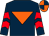 Dark blue, orange inverted triangle, dark blue and red chevrons on sleeves, orange and dark blue quartered cap (Mr Simon James)